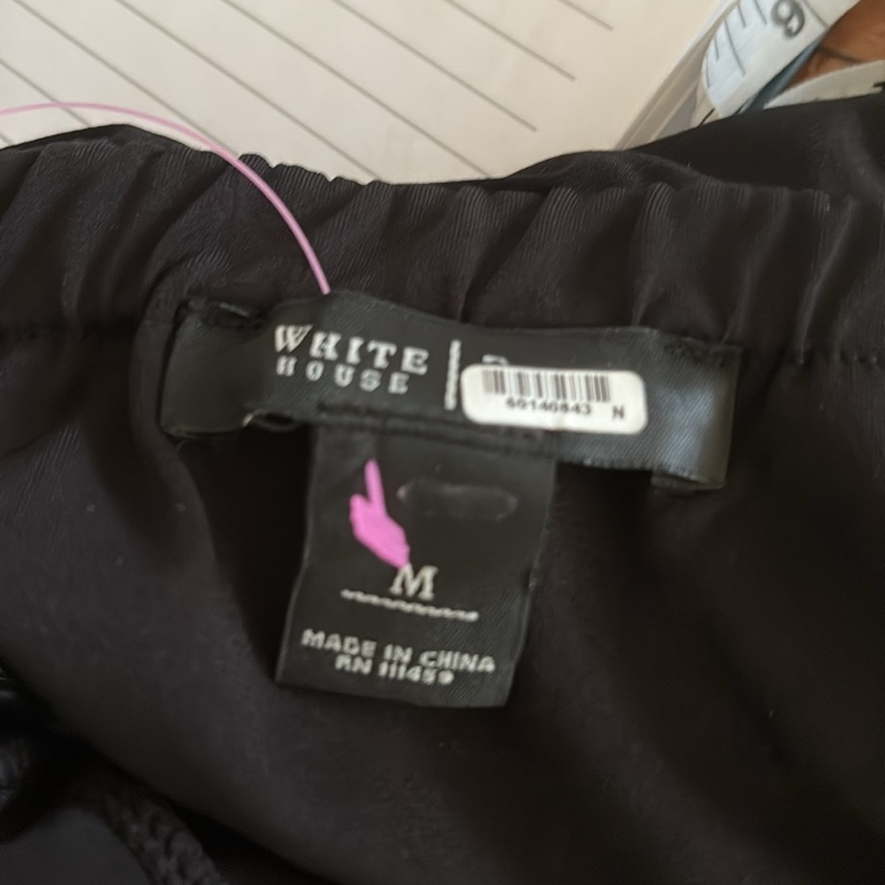 White House black market medium halter ruffle shirt 882 - Picture 4 of 5